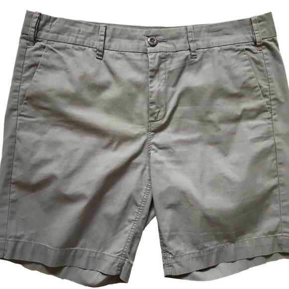 G1 Goods Everyday Bermuda Shorts Womens 10 Gray Cotton Twill 7.5" Inseam Mid - Picture 4 of 11